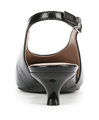 Women's Nicolette Pointed Toe Kitten Heel Slingback Pumps