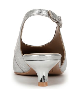 Women's Nicolette Pointed Toe Kitten Heel Slingback Pumps