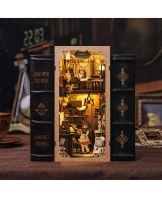 DIY Book Nook Kit DIY Miniature House Dollhouse Kit Booknook Bookshelf Decor Alley Model with LED Light, Gifts (Grandfather s Antique Store