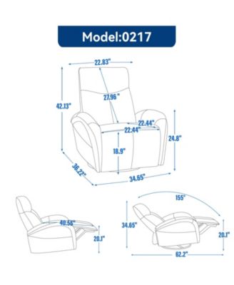 270° Power Swivel Recliner - Electric Glider with USB Ports