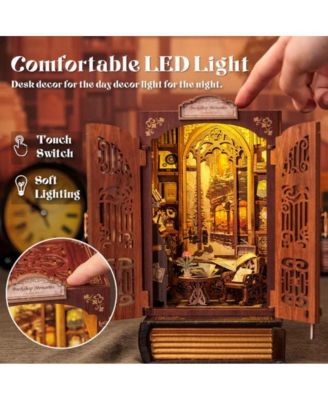 Book Nook Kit - DIY Miniature House Kit for Adults, Teens and Beginners, Dollhouse Booknook Tiny House Library Model Build Bookshelf Decor, Gifts for Family, Friends (Bookshop Memories