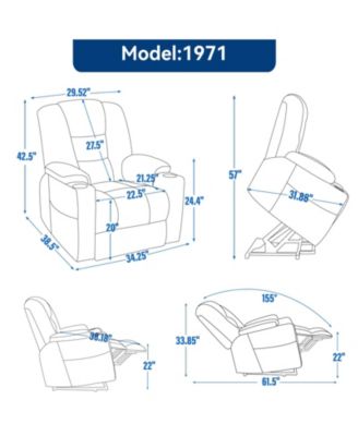 Power Lift Recliner Chair with Massage and Heat for Elderly