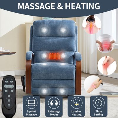 Power Lift Recliner Chair - Dual Motor with Heat Massage