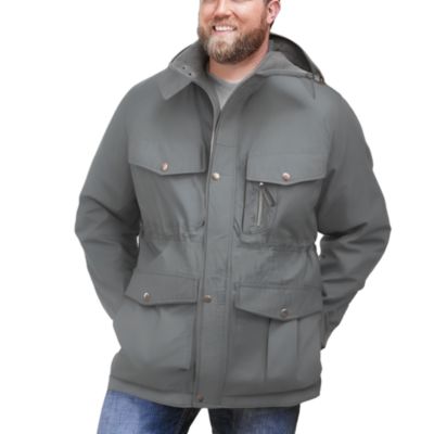 Big & Tall by KingSize Fleece-Lined Parka with Detachable Hood and 6 Pockets