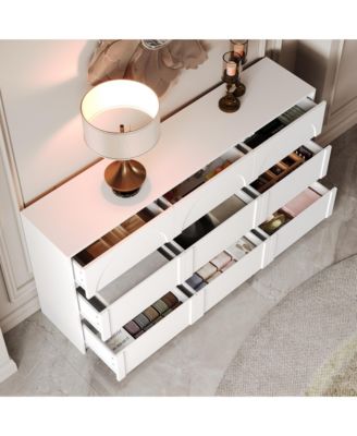 9-Drawer Wooden Dresser with Elegant Design – Bedroom Storage Chest