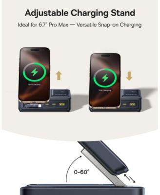 Nomos 5-in-1 Charging Station 140W, Qi2 15W Magnetic Wireless Charger with 100W Retractable Cable