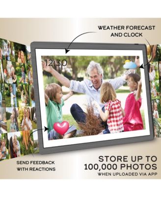 15.6” Smart Digital Photo Frame with Wi-Fi, 2GB Ram + 16GB Built-in Storage, Micro SD Support, Touchscreen Display