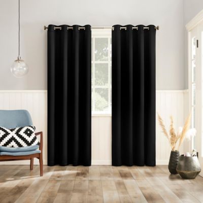 Brandon Magnetic Closure Room Darkening Grommet Curtain Panel Pair