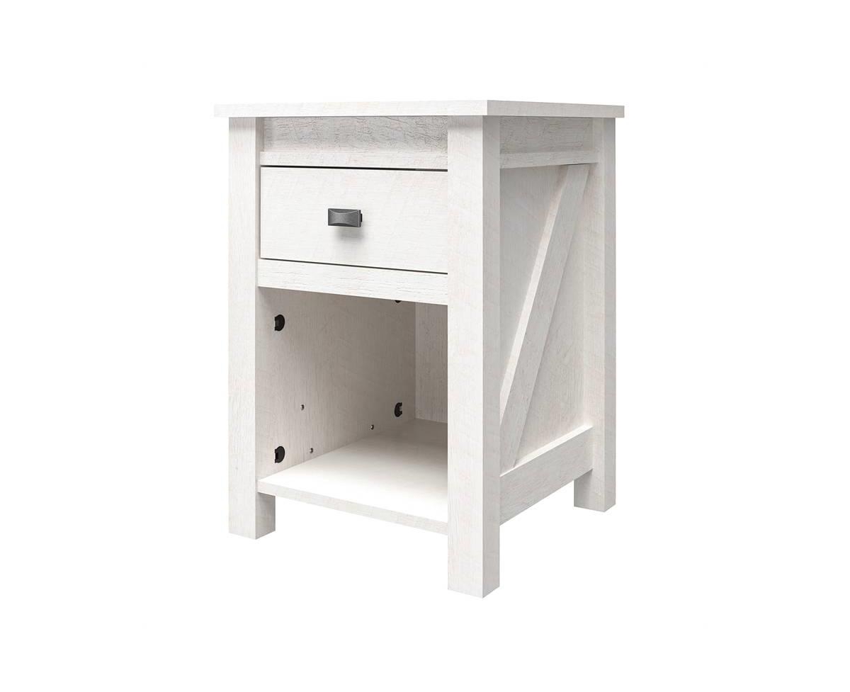 Slickblue Farmhouse 1-Drawer Bedroom Nightstand for Rustic Charm and Practical Storage