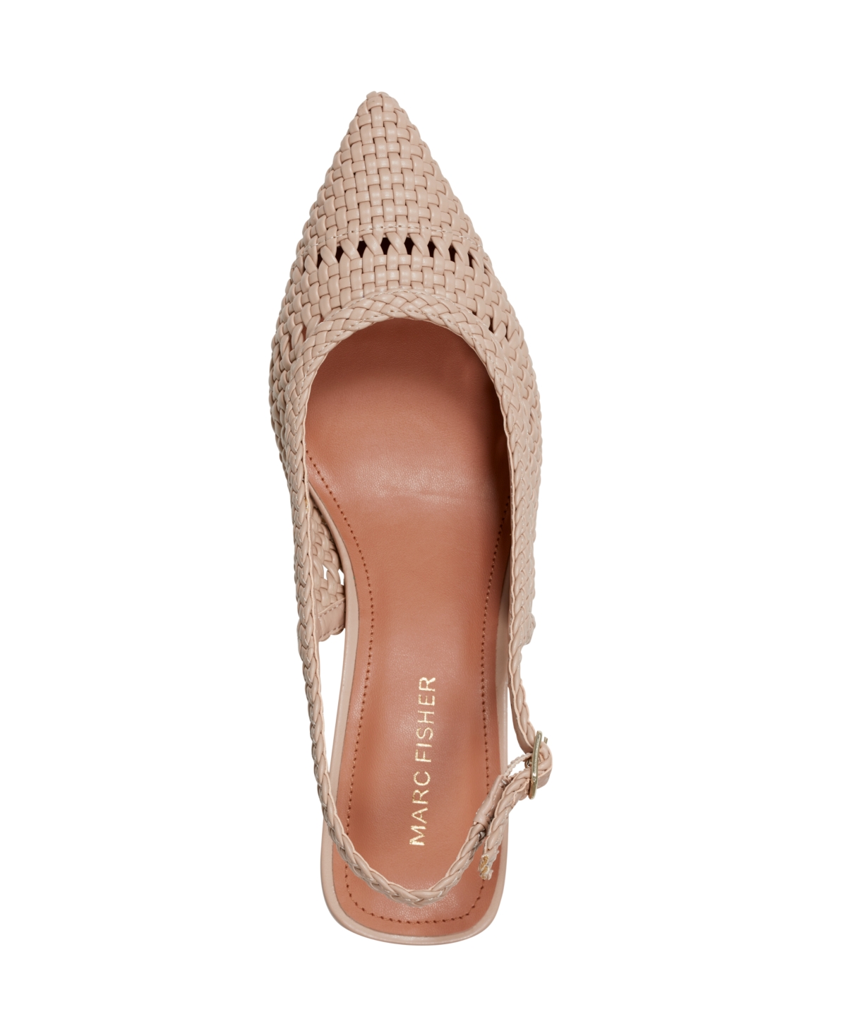 Marc Fisher Women's Lulia Woven Block Heel Slingback Pumps In Light Natural