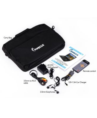 15.4” Portable DVD Player with Swivel Screen and USB/SD Support, Black