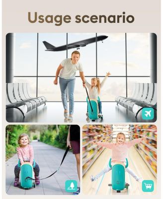 GNU 40W Electric Trolley Suitcase Inspired Electric Ride-On Luggage for Kids ,A Fun & Practical Travel Buddy Ages 3-6-up to 5 Miles 5MPH