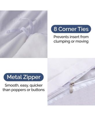 90" W x 90" LPremium Microfiber Duvet Cover Set - Queen