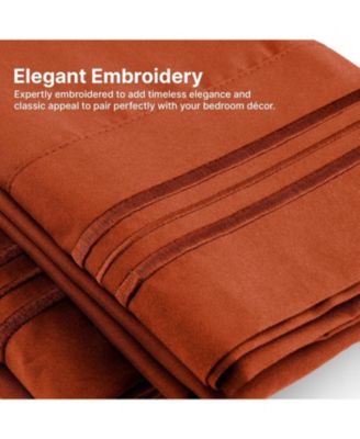 Pillowcase Set of 4 Soft Double Brushed Microfiber - Queen