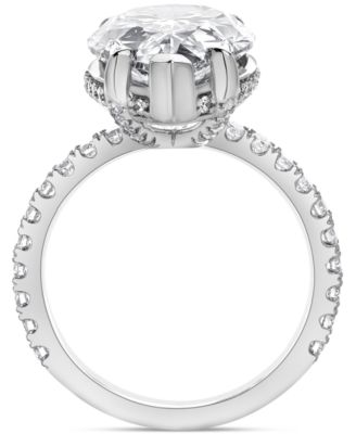Certified Lab Grown Diamond Pear Cut Hidden Halo Engagement Ring (7-3/4 ct. t.w.) in 14k Gold