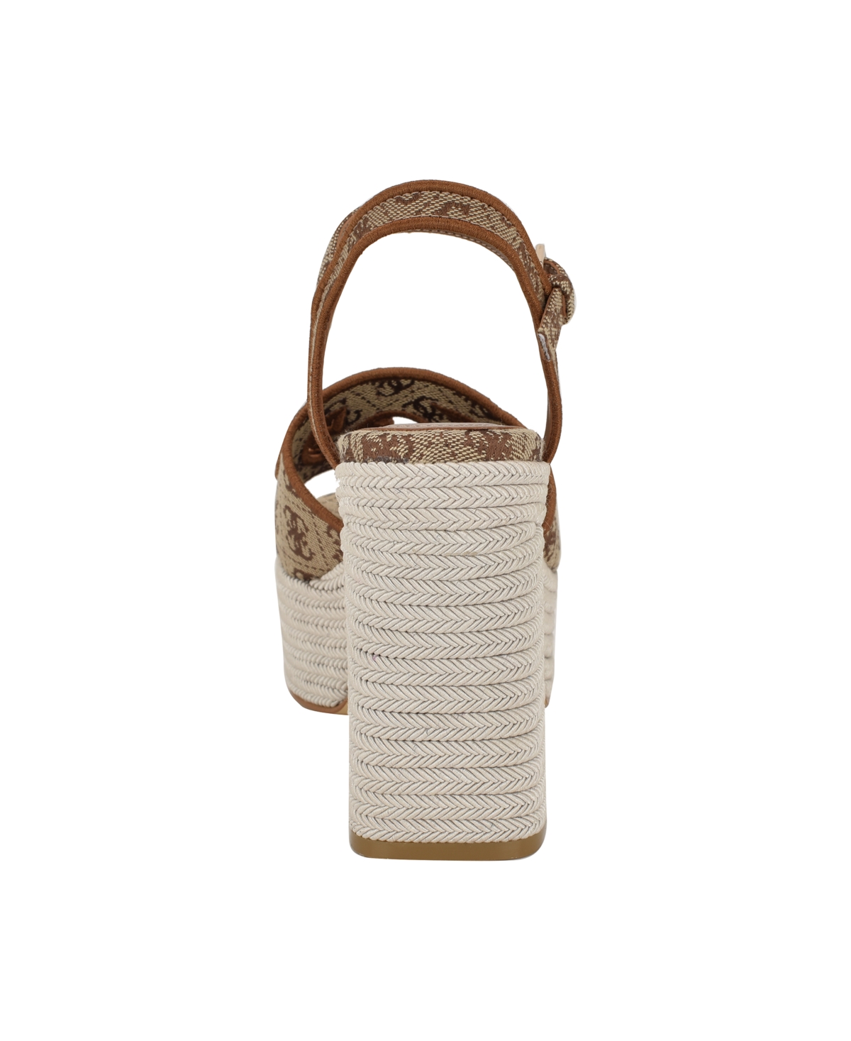 GUESS WOMEN'S FORMALY-G CUTOUT FABRIC LOGO PLATFORM ESPADRILLE SANDALS 