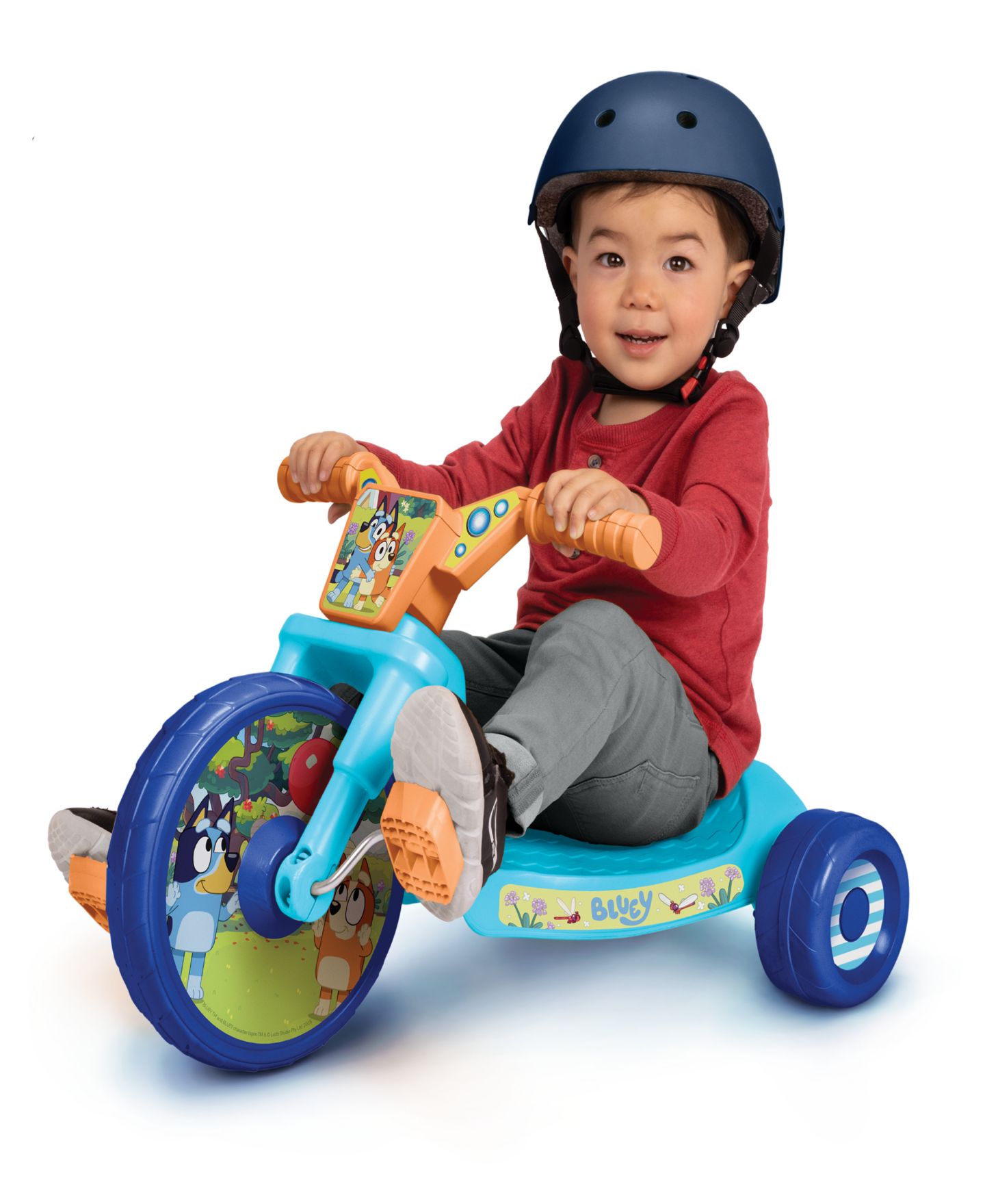 Детская игрушка Bluey Fly Wheels Cruiser 10" Extra-Wide Front Wheel, Mega Grip Tread Riding Toy, Ages 2+ — фото 4