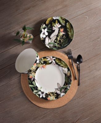 Borneo Black 12 Pc. Dinnerware Set, Service for 4