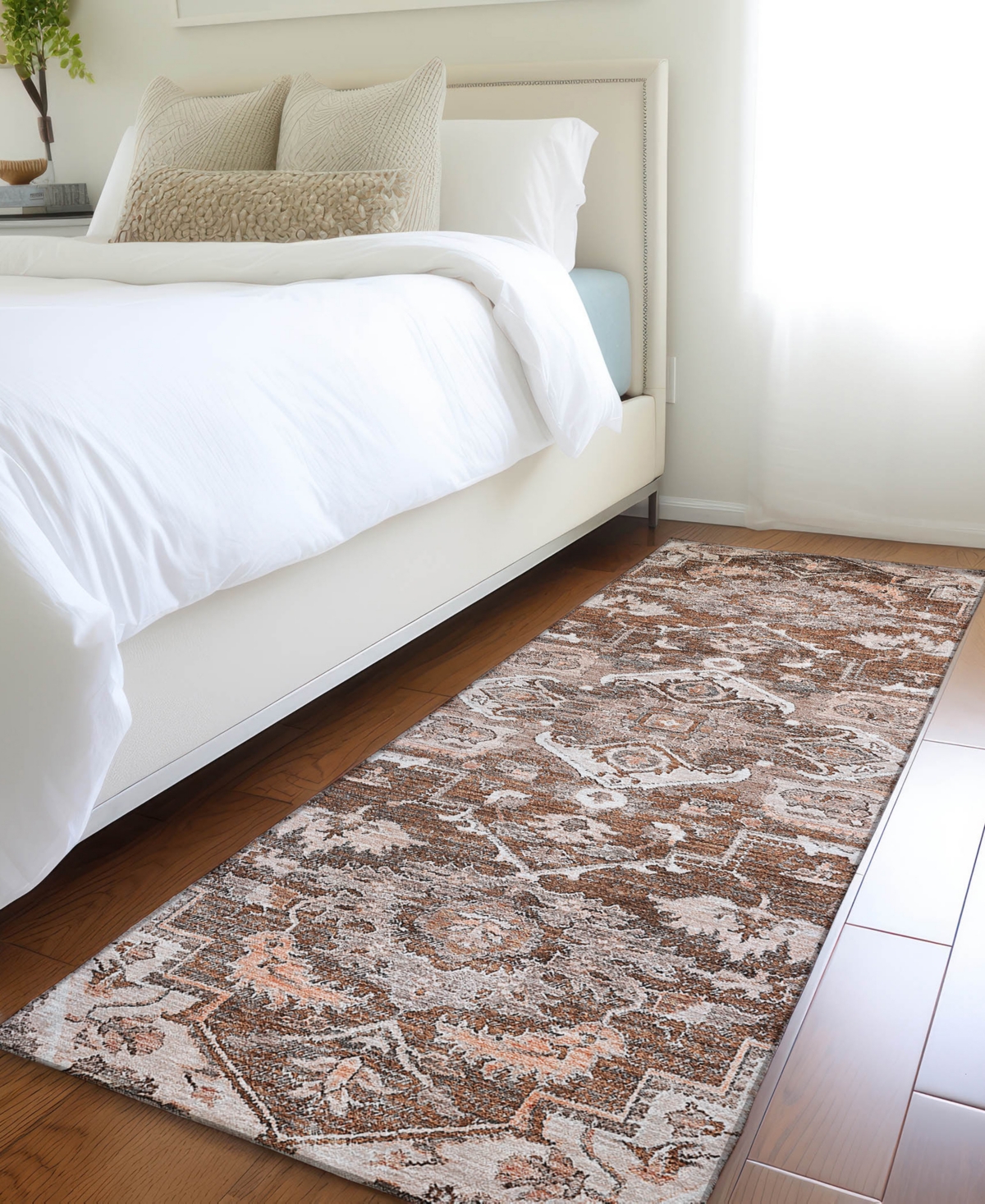 Addison Chantille Acn774 2'3''x7'6'' Runner Area Rug In Terracotta