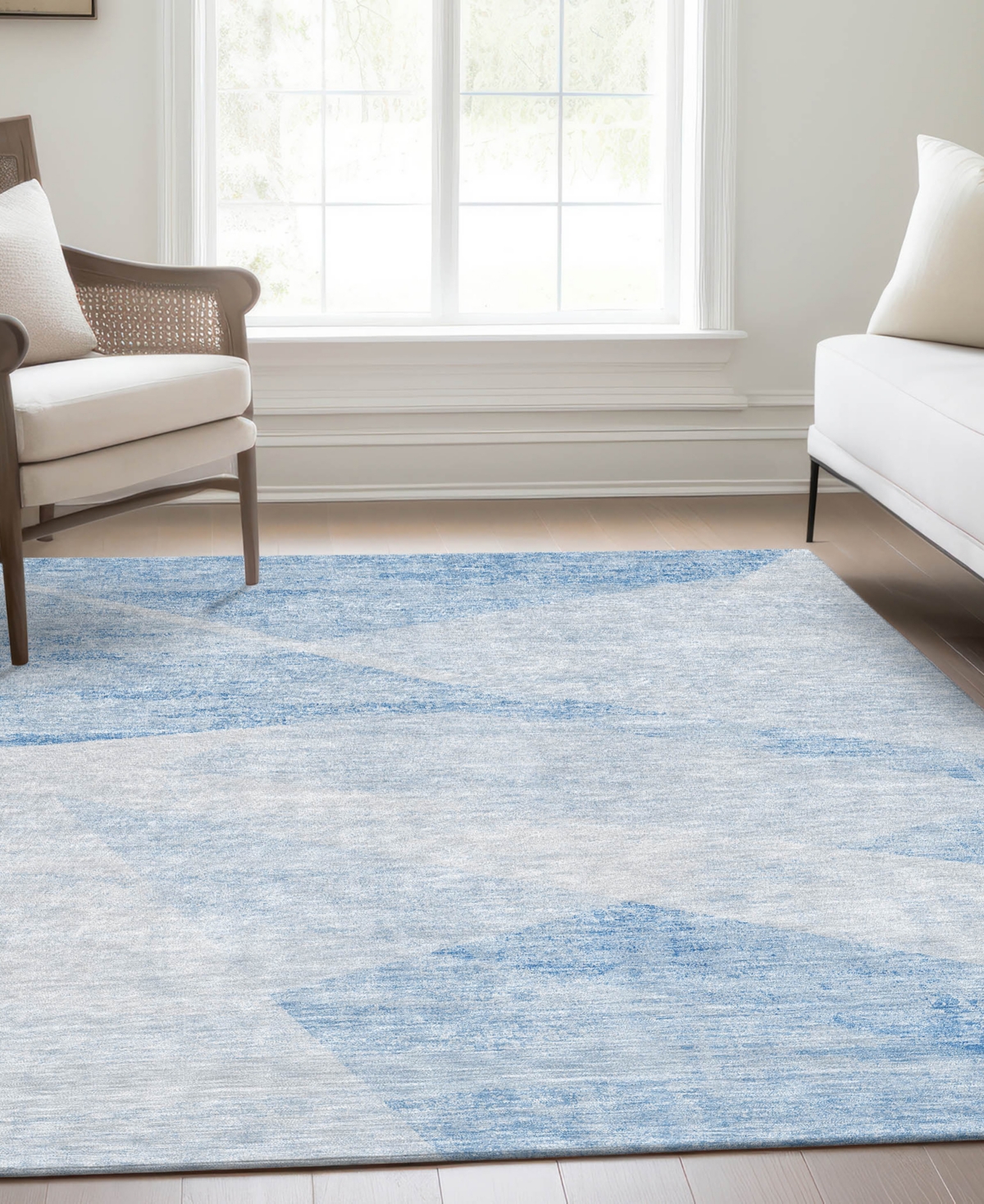 Shop Addison Chantille Machine Washable Acn770 2'6''x3'10'' Area Rug In Denim