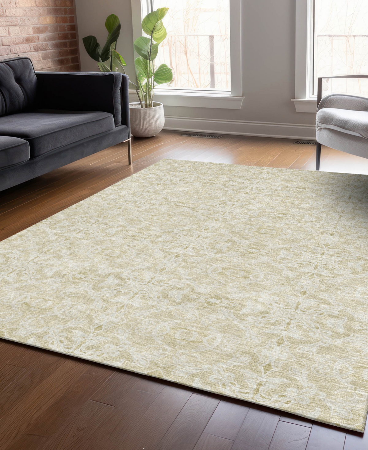 Addison Chantille Acn784 2'6''x3'10'' Area Rug In Tan