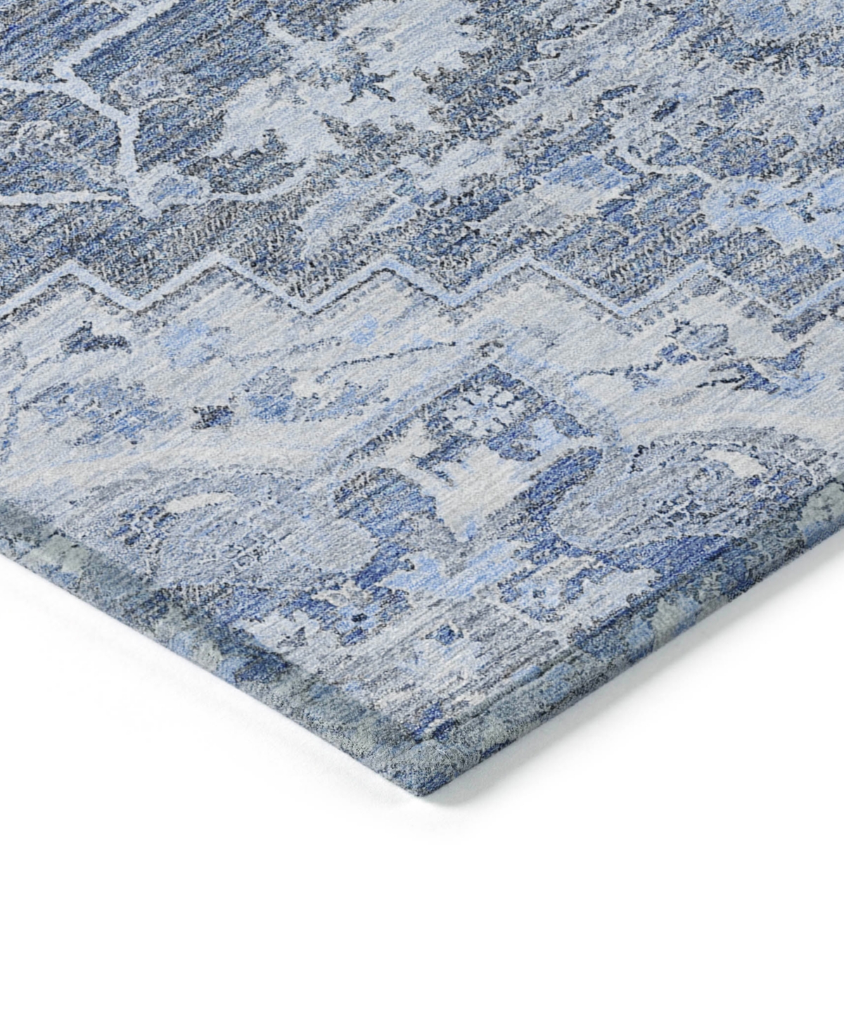 Addison Chantille Machine Washable Acn774 3'x5' Area Rug In Denim
