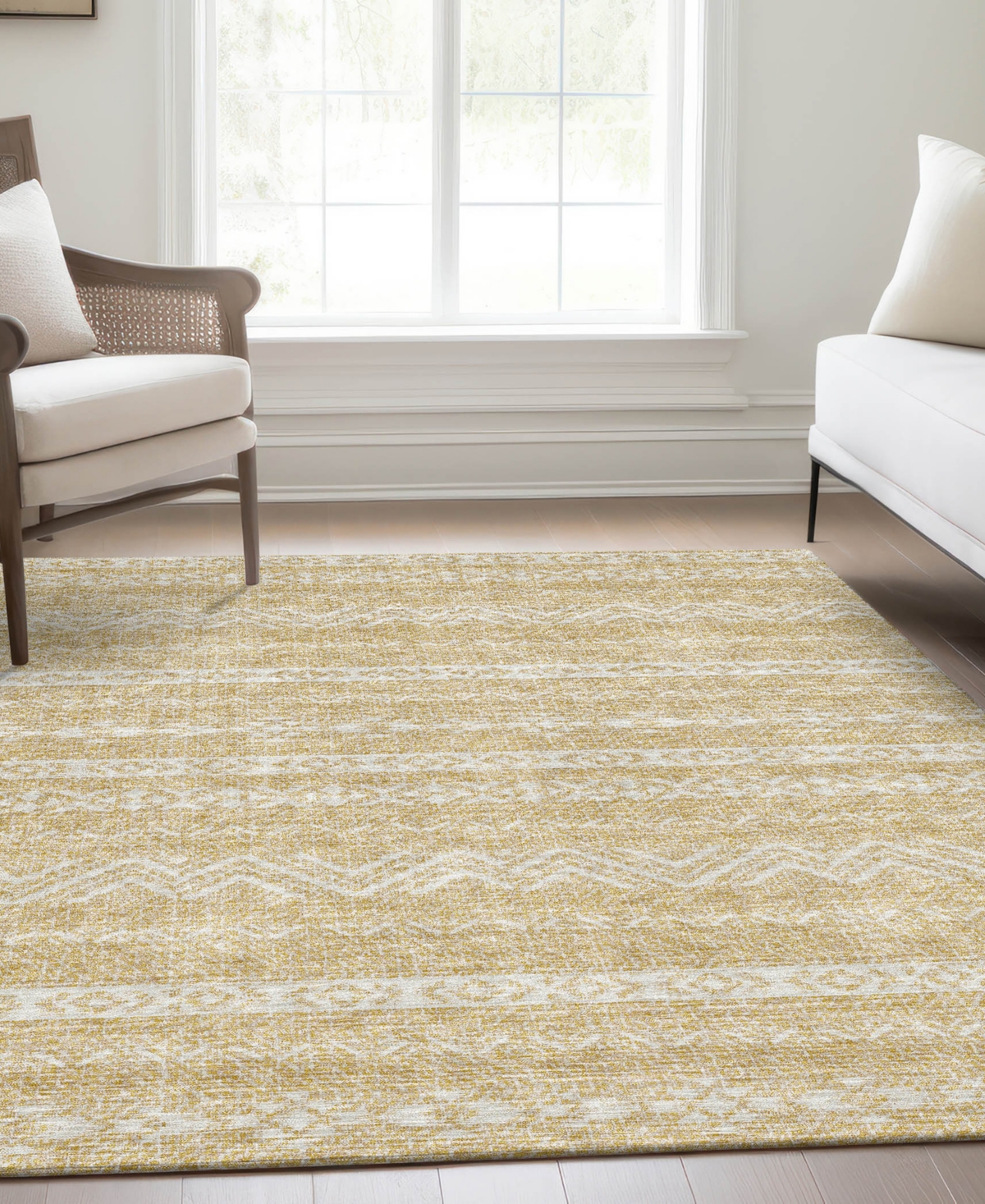 Addison Chantille Acn803 5'x7'6'' Area Rug In Gold