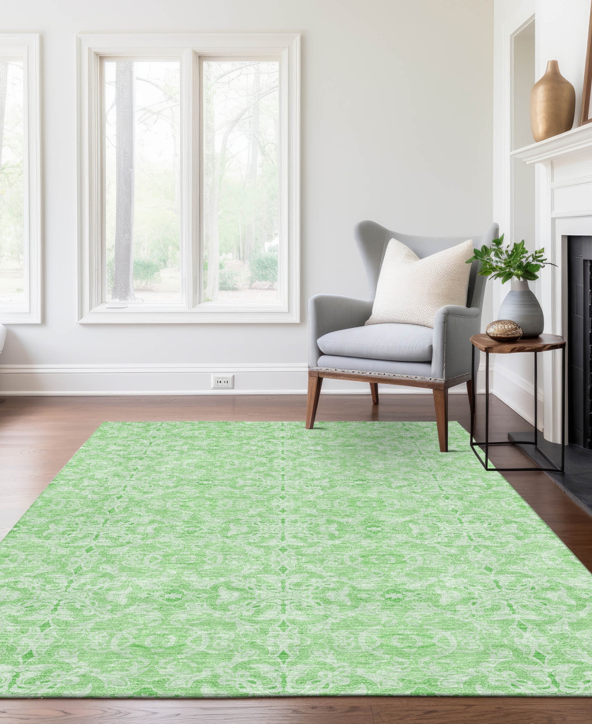 Addison Chantille Acn784 10'x14' Area Rug In Lime