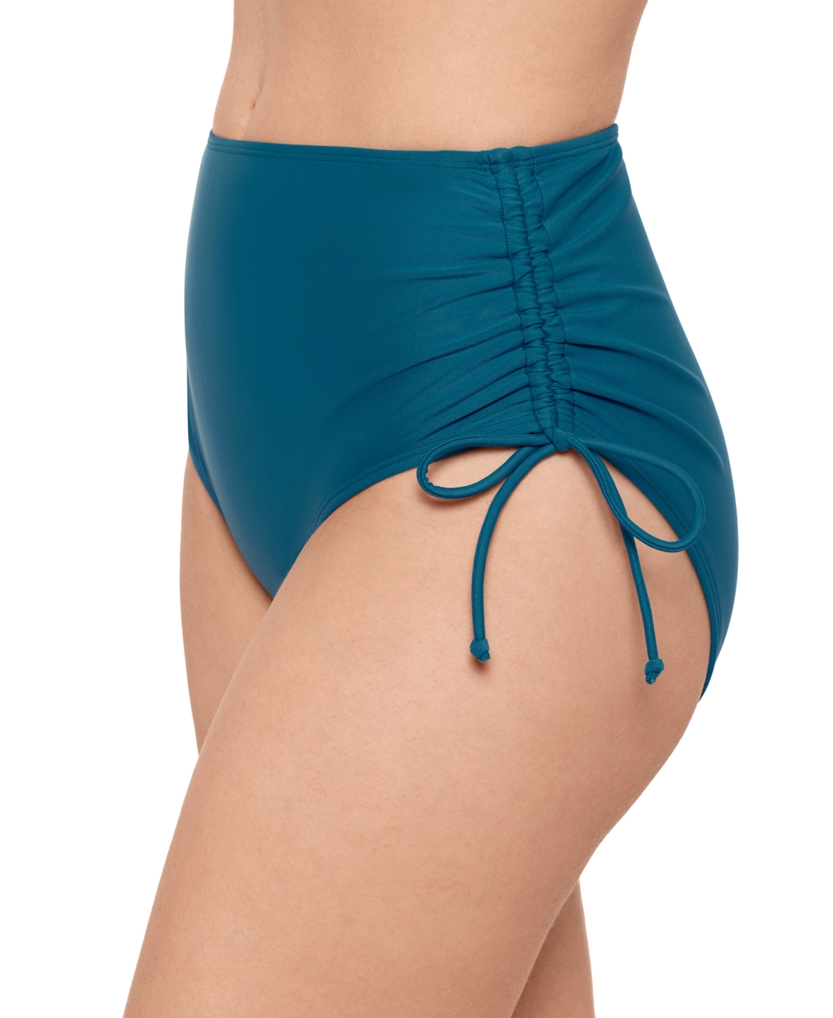 Salt + Cove Juniors' Shirred High-waist Bikini Bottoms, Exclusively At Macy's In Deep Seas