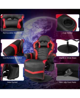 Massage Video Gaming Recliner Chair with Adjustable Height
