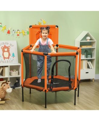 48" Trampoline, Toddler Trampoline with Safety Enclosure Net,