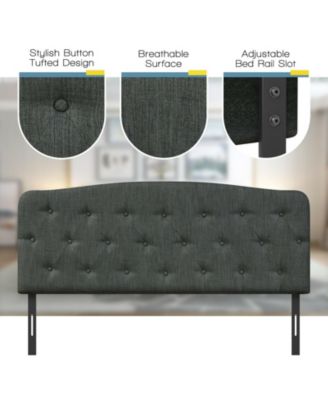 Faux Linen Headboard with Adjustable Heights