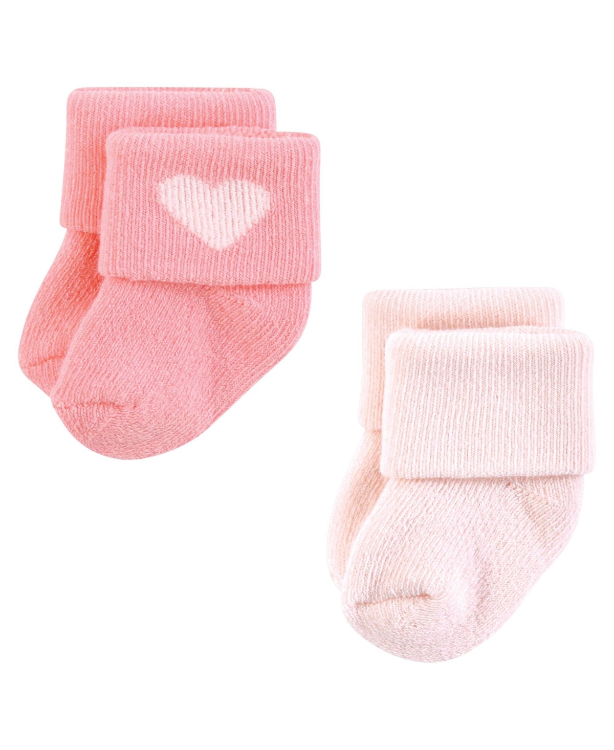 Hudson Baby Baby Girls Hudson Cotton Rich Newborn and Terry Socks Love, 0-6 Months