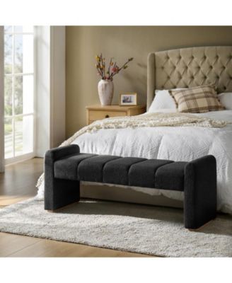 Jorge Modern Bench with Sturdy Rubber Wood Legs