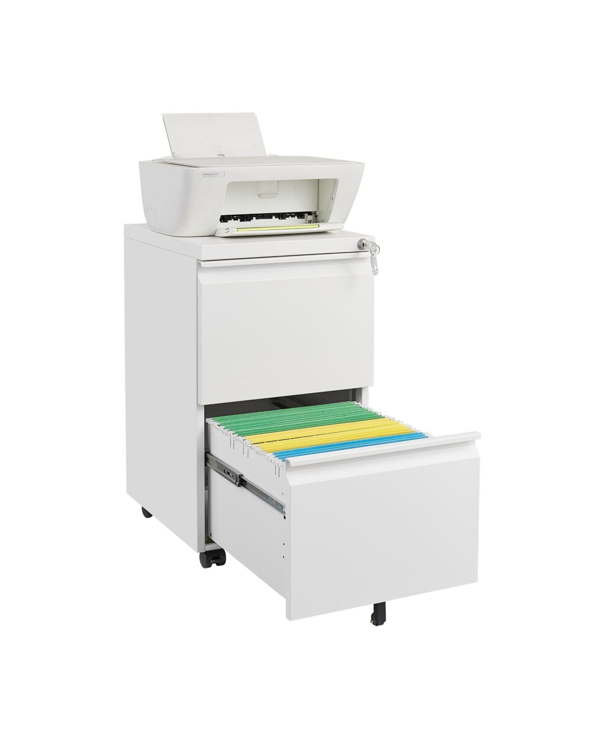 Boyel Living 2 Drawer File Cabinet with Lock Under Desk Mobile Filing Cabinet fits Letter/Legal/A4 for Home Office School