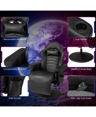 Massage Video Gaming Recliner Chair with Adjustable Height