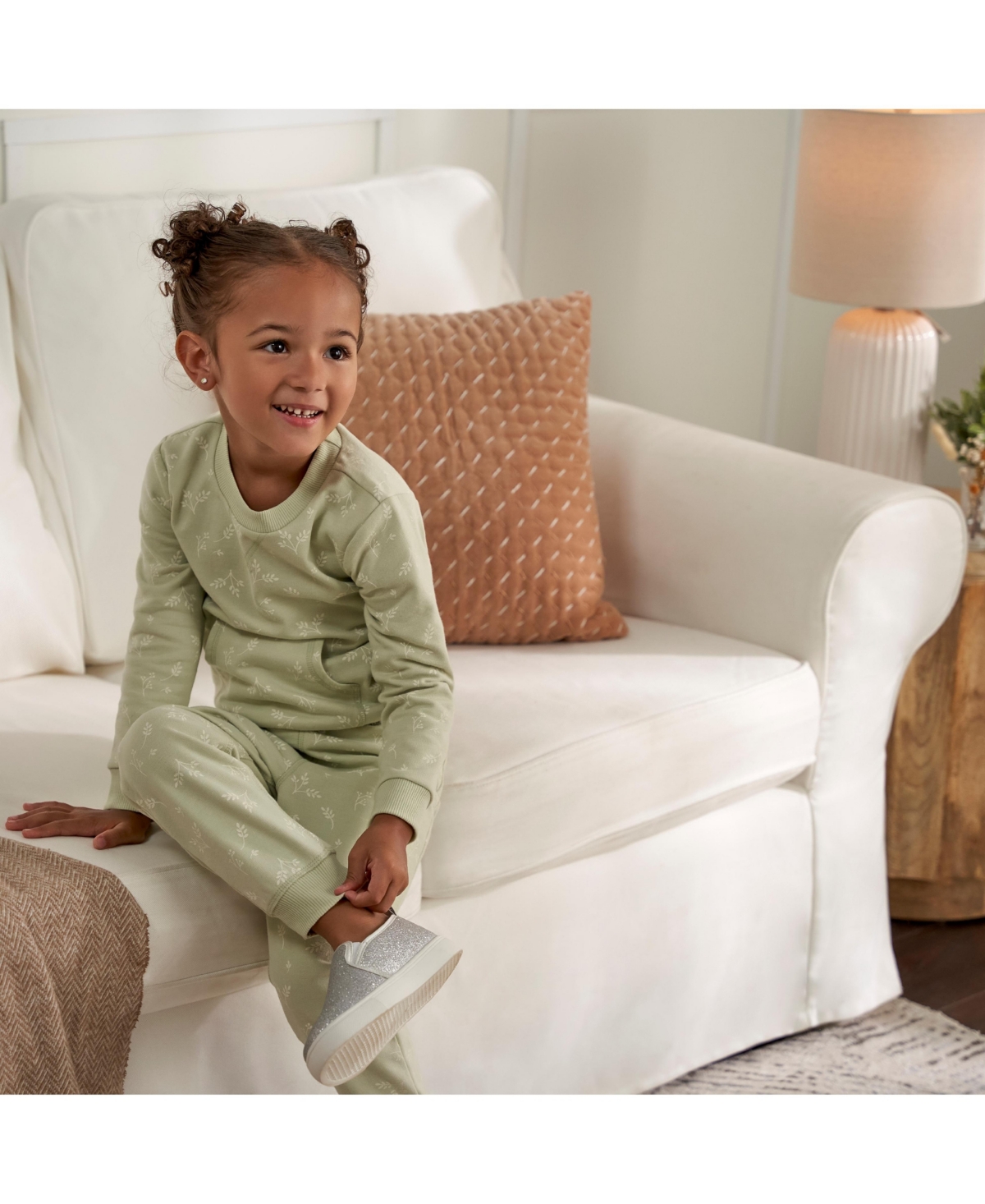 Gerber Baby Girls Sweatshirt & Active Pant Set