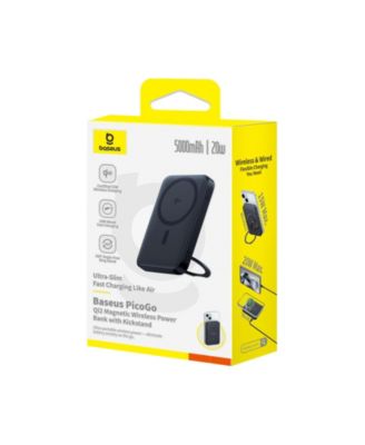 Qi2 Magnetic Power Bank 20W MagSafe Portable Charger 5000mAh Bracket Battery Pack with 360°Rotatable Ring Stand PicoGo