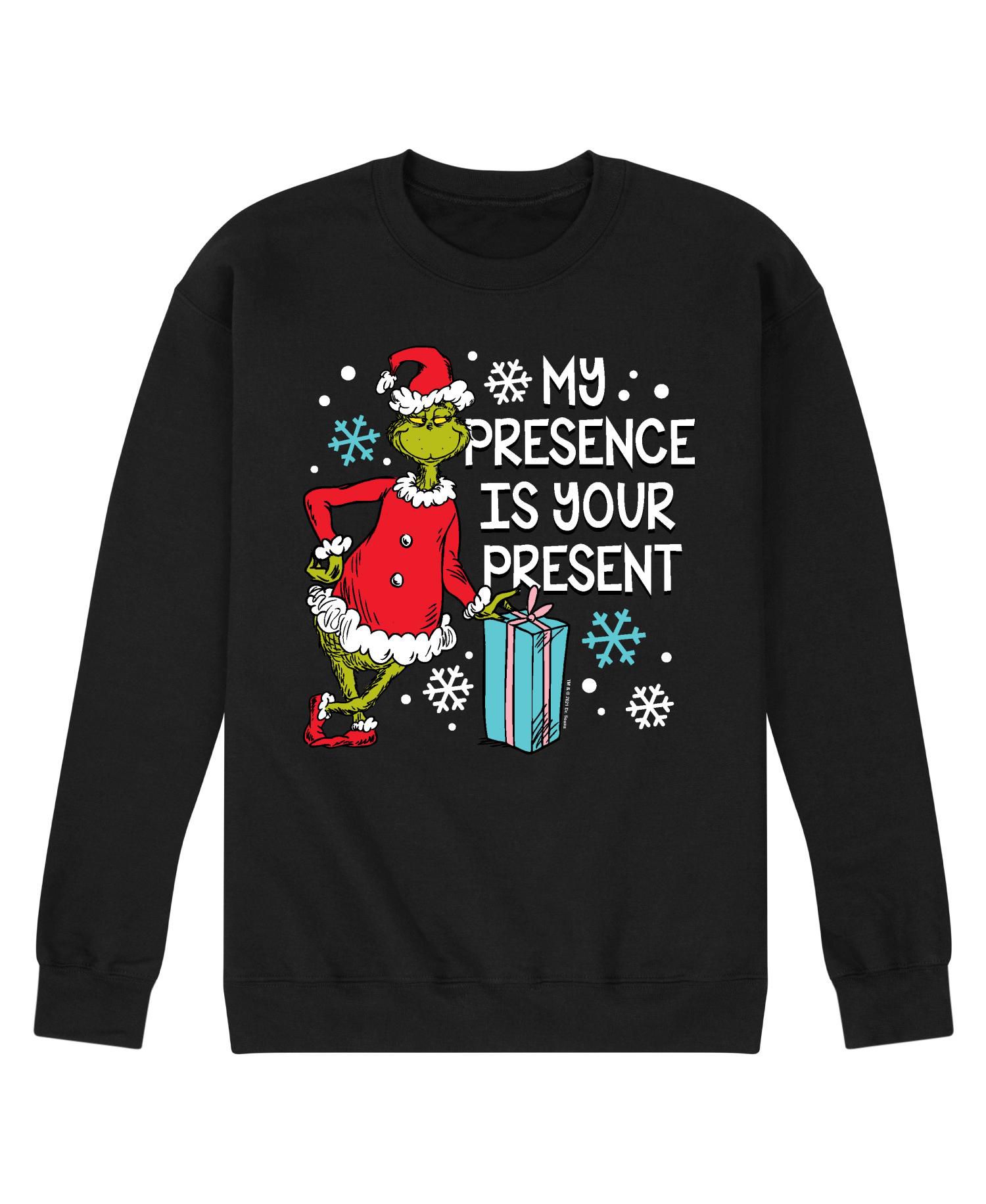 Men's The Grinch My Presence Is Your Present Long Sleeve Fleece