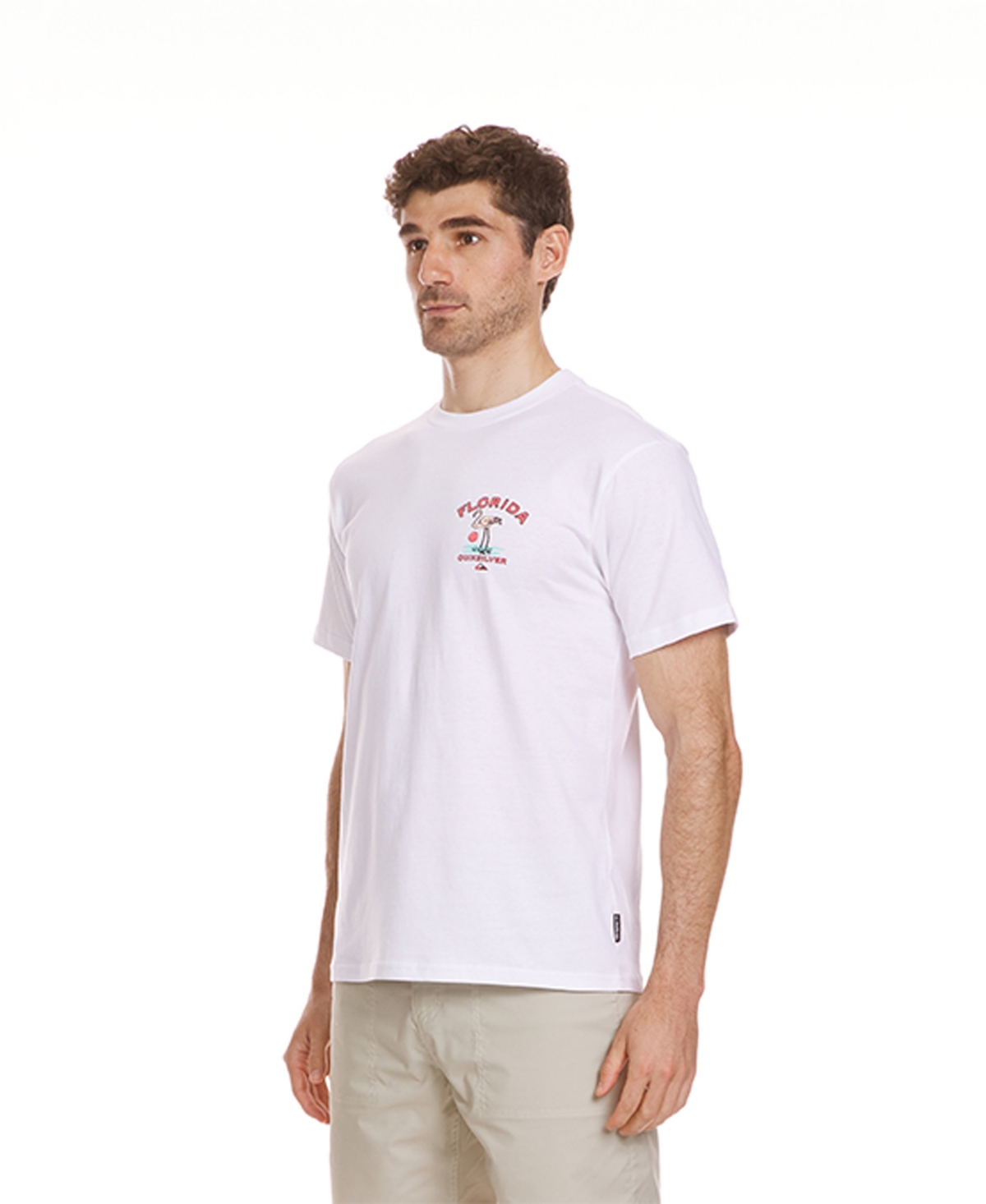 Quiksilver Men's Florida Native Bird Short Sleeve T-shirt In White
