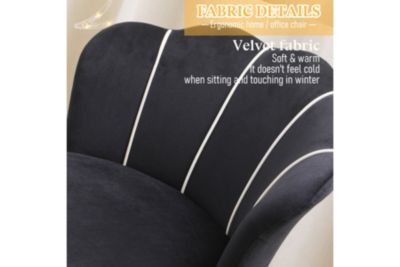 Modern Velvet Office Chair, 360 Swivel Adjustable Height Task Chair