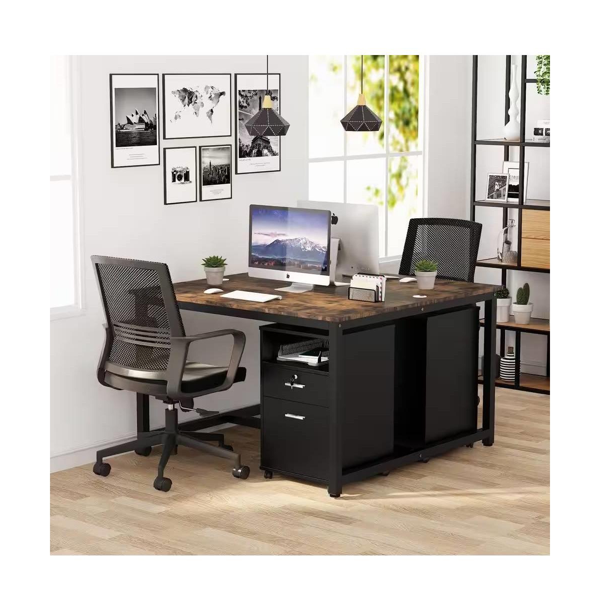 Slickblue Rolling 2-Drawer Mobile File Cabinet Printer Stand Office Cart on Wheels