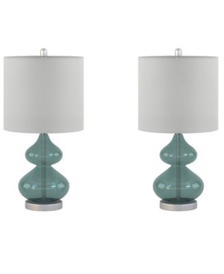 Ellipse Curved Gourd Glass Table Lamp, Set of 2
