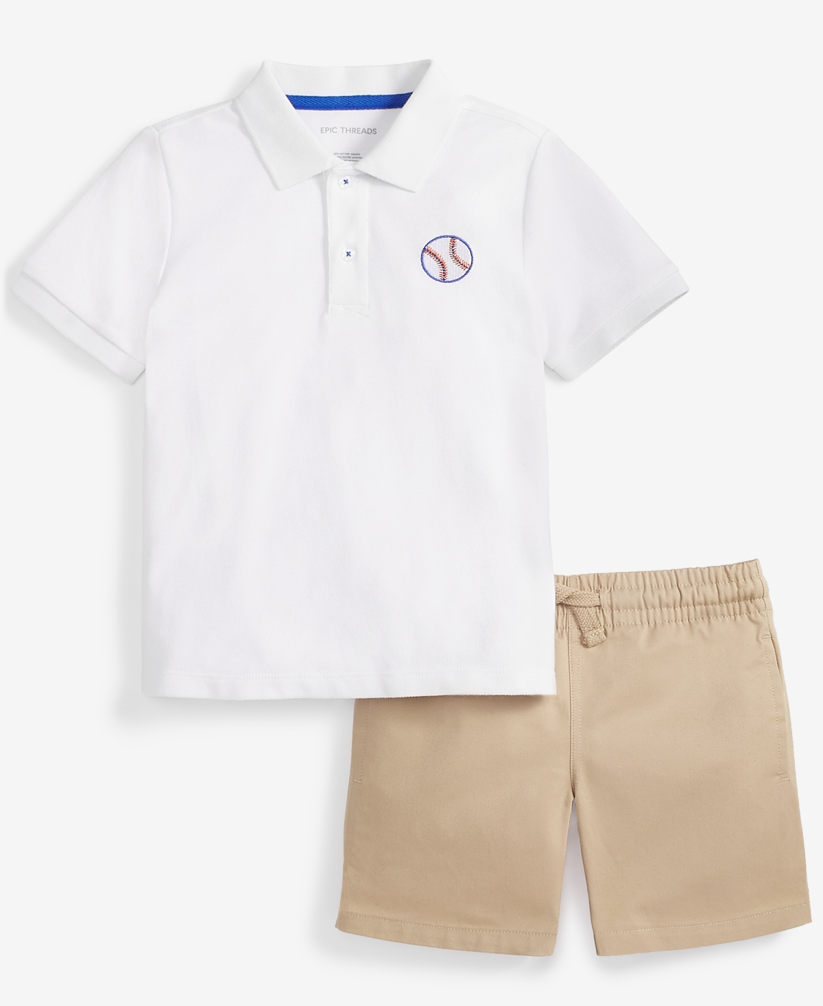 MACY'S EPIC THREADS TODDLER BOYS BASEBALL POLO & SHORTS SET, EXCLUSIVELY AT MACY'S 