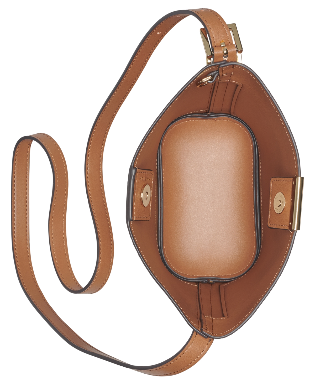 Shop Halston Jagger Medium Bucket Bag In Oak