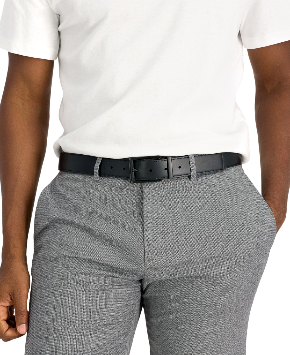 Kenneth Cole Reaction Men's Reversible Stretch Belt In Black,brown