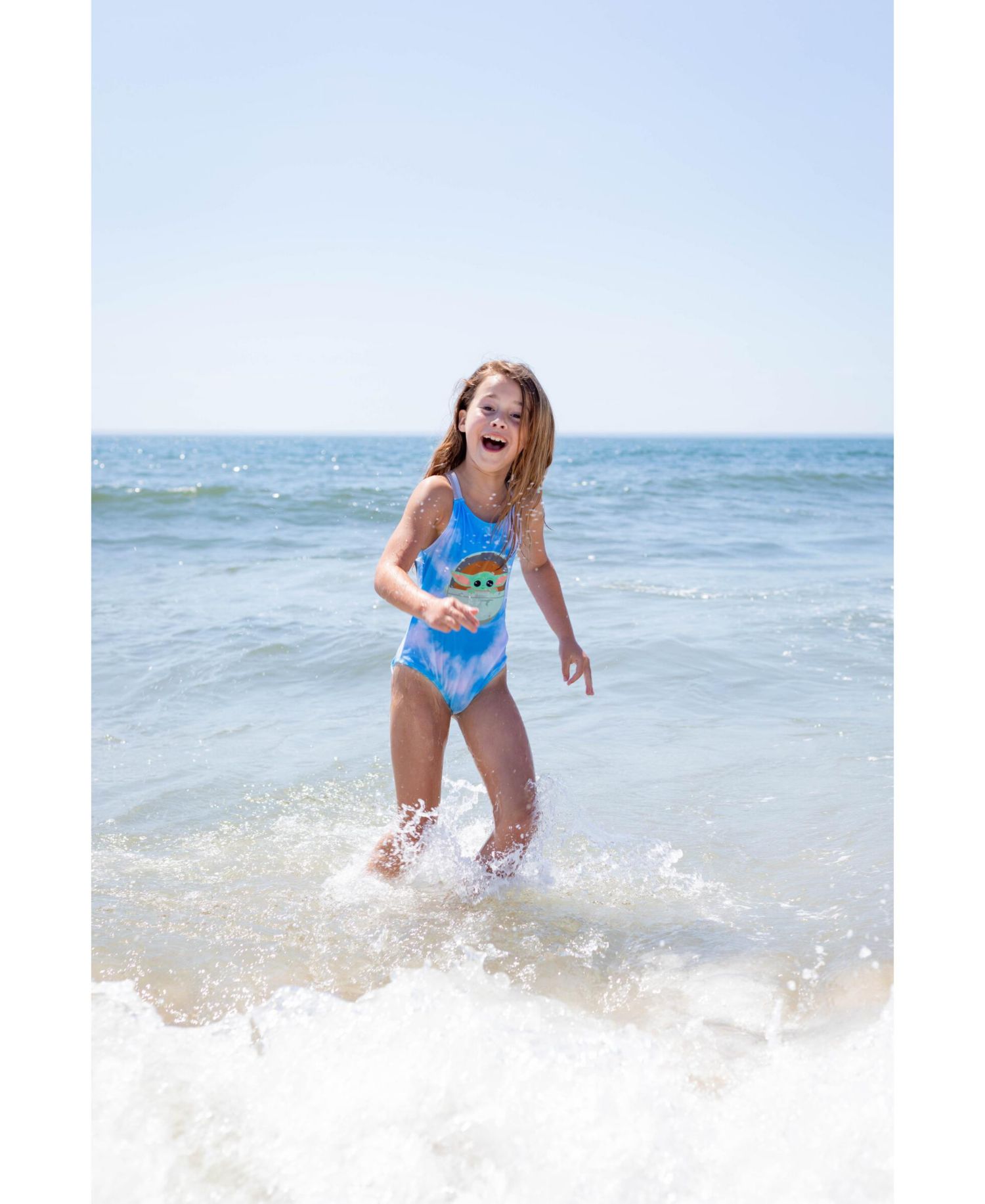 Girls Grogu One Piece Bathing Suit