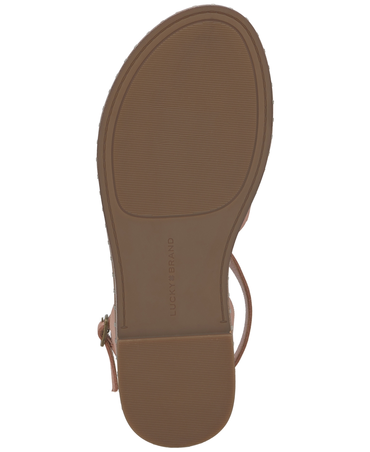 Lucky Brand Women's Kielly Strappy Whipstitch Flat Sandals In Bellini Nubuck