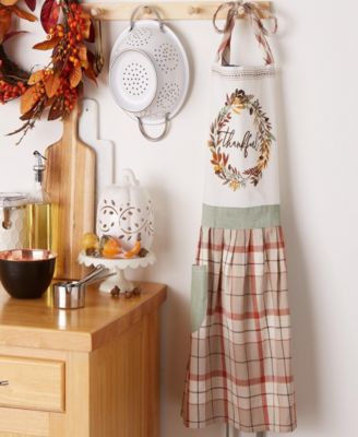 Thankful Autumn Wreath Printed Apron