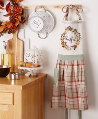 Thankful Autumn Wreath Printed Apron